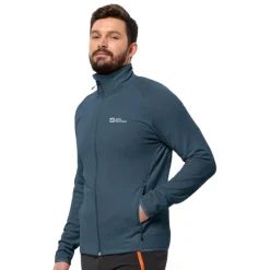Jack Wolfskin Fleecejakke til herre – Baiselberg FZ M – Blå Discount