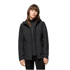 Jack Wolfskin Jakke til dame – Moonrise 3-in-1 Jkt W – Sort New