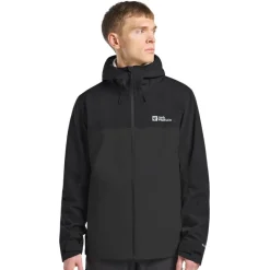 Jack Wolfskin Jakke til herre – Weiltal 2 lags – Sort Sale
