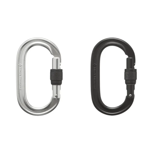 Black Diamond Oval Keylock Screwgate Biner – New