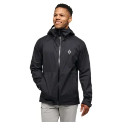 Black Diamond Regnjakke til herre – Fineline Stretch Rain Shell – Sort